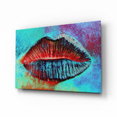 Lips Glass Wall Art.